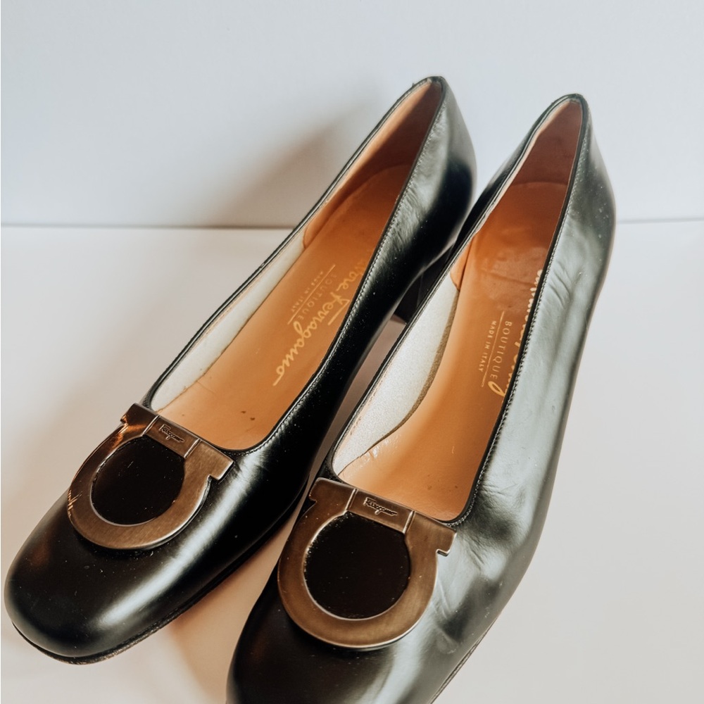 Salvatore Ferragamo Black Leather Women's Shoes
